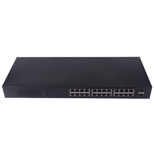 24-Ports Gigabit Ethernet PoE Switch with 2SFP