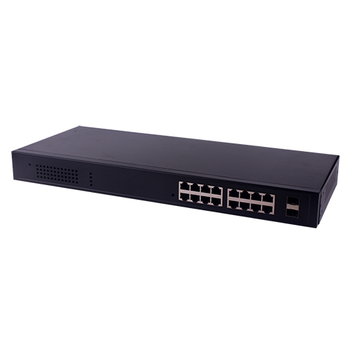 16-Port Gigabit Web Smart PoE Switch with 2SFP